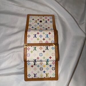 Louis Vuitton Multicolor Monogram Wallet with Brown Trim